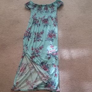 Floral Off-Shoulder Maxi Dress